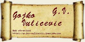 Gojko Vulićević vizit kartica